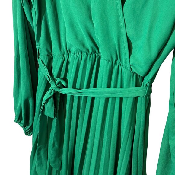 Prettygarden Women's Midi Long Puff Sleeve Flowy Green Dress - Size‎ XXL - Picture 7 of 11